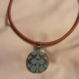 Coach Signature Logo Charm Necklace